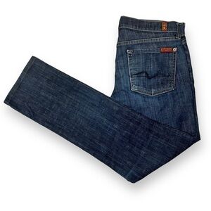 7 For All Mankind Women's Straight Leg Jeans Dark Wash Size 28